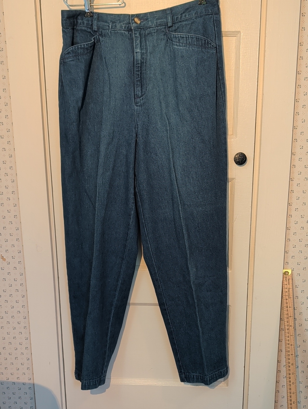Talbots High Waisted Relaxed Dark Blue Denim Jeans NWOT Size 10 Vintage Tapered